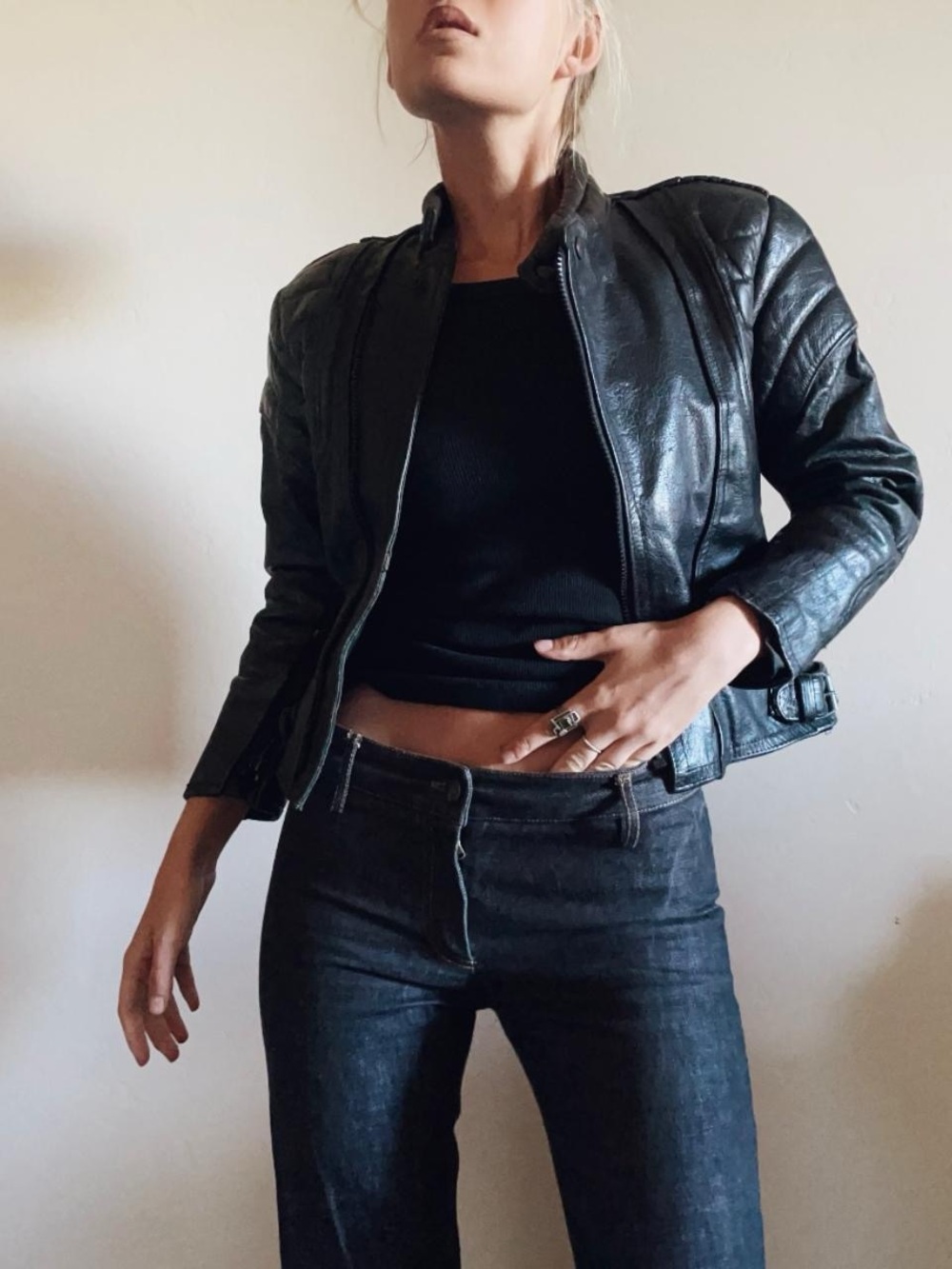 Sleek Vintage Moto Jacket